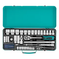 Набор торцевых головок с трещоткой, 1/2" и 1/4", 68 предметов Stels