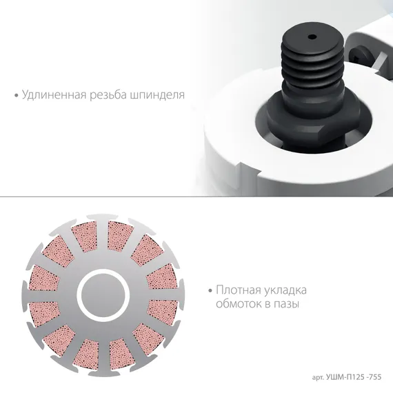 УШМ, болгарка, ЗУБР Компакт, 750 Вт, d125 мм, фланец ″МИГ″, Профессионал (УШМ-П125-755)