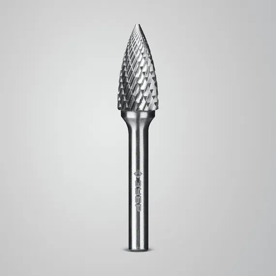 ЗУБР 12х25 мм, тип G (парабола с острым углом), хв-к 6 мм, твердосплавная борфреза, ПРОФЕССИОНАЛ (28806-12-25)