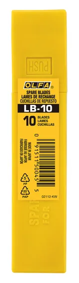 OLFA 18 мм, 10 шт, в пластиковом кейсе, сегментированные лезвия (OL-LB-10)