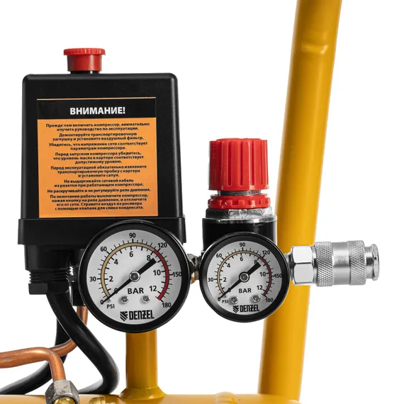 Компрессор воздушный прям. привод DCV1800/50, 1,8 кВт, 50 литров, 320 л/мин Denzel