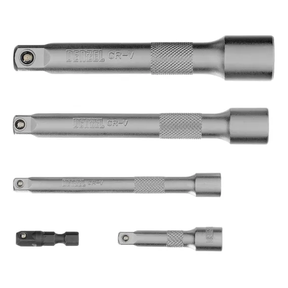 Набор инструментов, 1/2", 1/4", 3/8", CrV, S2, пластиковый кейс, 216 предметов Denzel