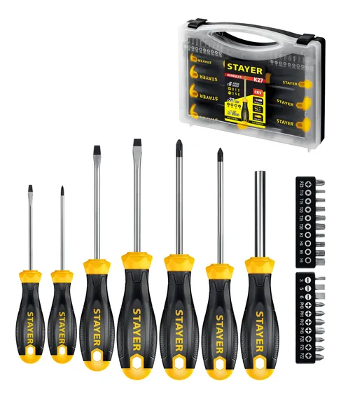 STAYER Hercules-K27, 27 предм., набор отверток с насадками (25827)