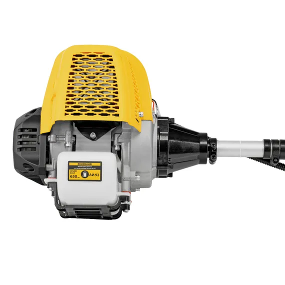 Триммер бензиновый DTL-31-4T, 4-тактный, 31 см3, неразъемная штанга, состоит из 2 частей Denzel