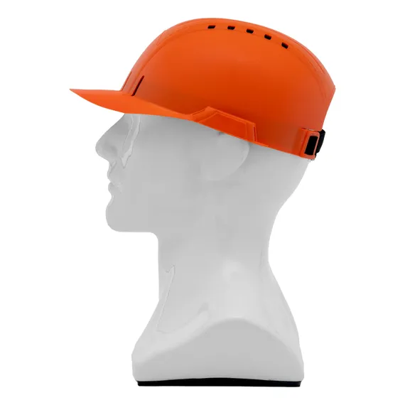 Каскетка защитная "Стиль", пластиковая, оранжевая Сибртех