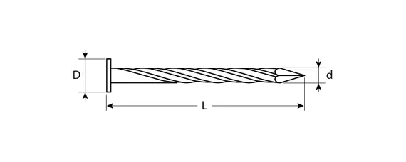 ЗУБР 50 x 2.5 мм, цинк, 5 кг, винтовые гвозди (305270-25-050)