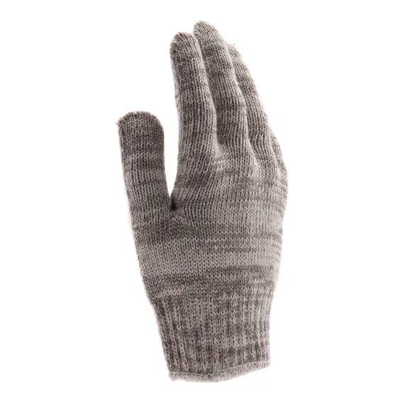 Перчатки трикотажные усиленные, гелевое ПВХ-покрытие, 7 класс, бело-серый меланж Сибртех