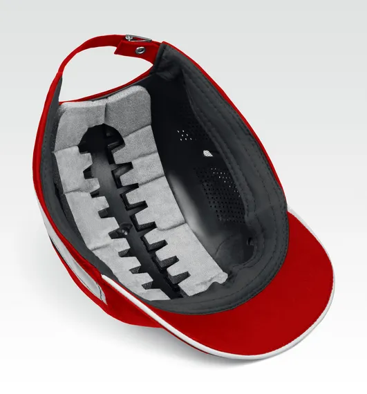 ЗУБР БИНОМ, красная, ударопрочный корпус, укороченный козырёк 55мм, размер от 54 до 59см, защитная каскетка, Профессионал (11096)