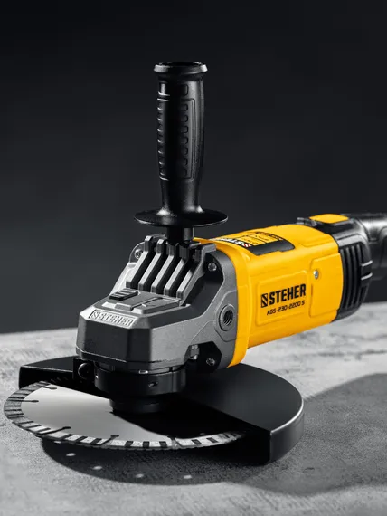 УШМ, (болгарка) электрическая, STEHER d 230 мм, 2200 Вт, (AGS-230-2200 S)