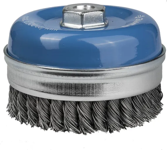 ЗУБР 120 мм, стальная проволока 0.8 мм, чашечная щетка-крацовка для УШМ (35271-120)
