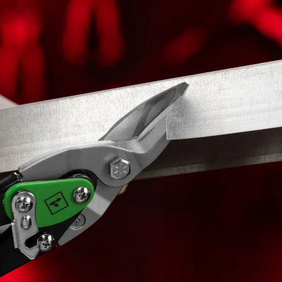 Ножницы по металлу, 250 мм, правый рез, сталь CRMO, двухкомпонентные рукоятки, PRO Matrix