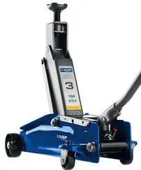 ЗУБР Т-77, 3 т, 192 - 533 мм, подкатной домкрат с высоким подъемом, Профессионал (43055-3)