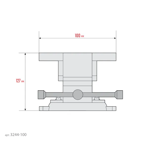 СИБИН 100 мм, Стальные слесарные тиски (3244-100)