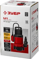 ЗУБР 900 Вт, дренажный насос для грязной воды (НПГ-М1-900)