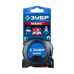 ЗУБР МАКС 5м х 27мм, рулетка со сверхшироким полотном (34060-05-27)