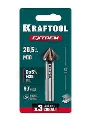 KRAFTOOL EXTREME Со5-А, d 20.5х10х63 мм, Z3, 90°, сталь M35, U-образная спираль, зенковка (29734-10)
