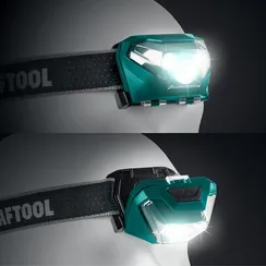 KRAFTOOL KH-3, 500 лм, 5 режимов, налобный фонарь, 3ААА (56456)