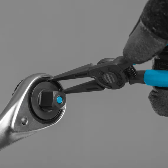 Съемник, 175 мм, для внешних стопорных колец (19-60 мм) прямые губки (разжим) Gross