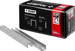 ЗУБР скобы тип 53F (D/056), 10 мм, калибр 23GA. 5000 шт. Профессионал (31950-10)