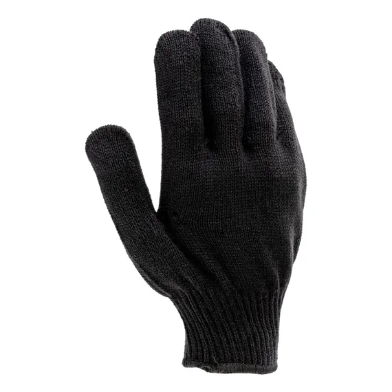 Перчатки трикотажные, акрил, ПВХ гель, "Протектор", черны, оверлок Сибртех