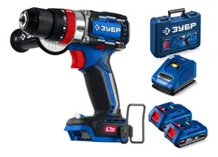 Бесщеточная ударная дрель-шуруповерт, ЗУБР 20 В, 70 Н·м, 2 АКБ LMS (2 А·ч),кейс, ПРОФЕССИОНАЛ (DBS-70-22)