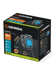 GRINDA HRA-30, шланг 30м x 1/2″, на поворотном кронштейне настенная, поливочный набор 4 предмета, катушка автоматическая со шлангом ProLine (428471)