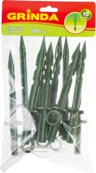 GRINDA 200 мм, зеленые, полипропилен, 10 шт, садовые колышки (422319)