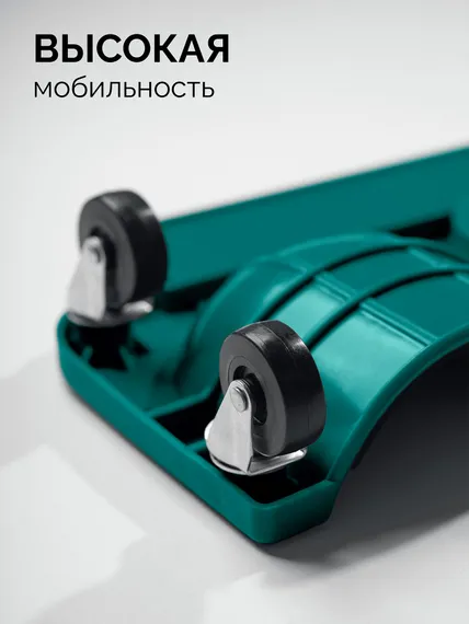 KRAFTOOL KRAFT BOARD на единой, базе, 5 колёс, лоток для инструментов, нагрузка до 110кг, строительные наколенники на колёсах (11513)