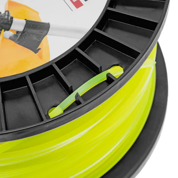 Леска для триммера квадрат, 3,0мм х 111м, на DIN катушке FLEX CORD Denzel