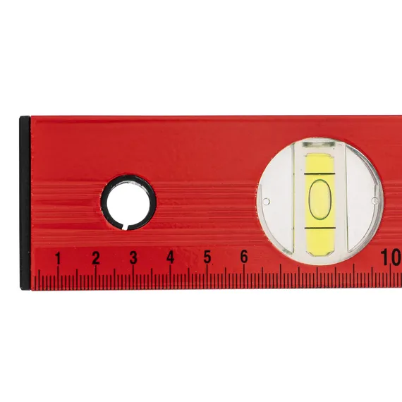 Уровень алюминиевый, 800 мм, 3 глазка, красный, линейка Matrix