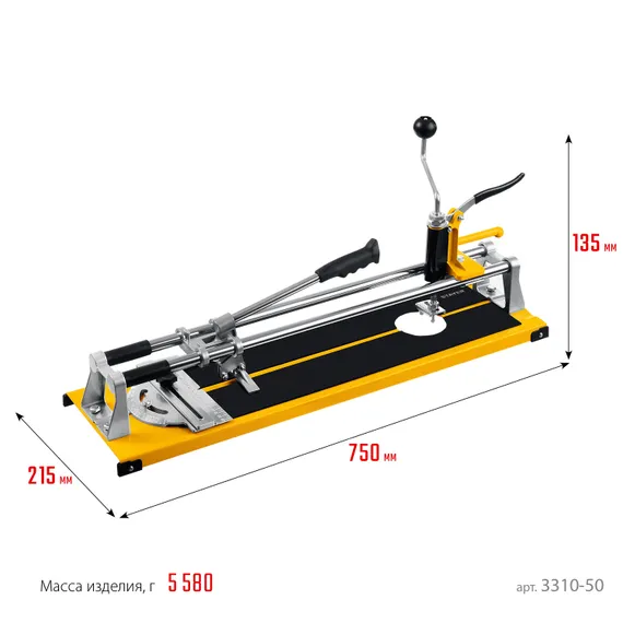 STAYER 500 мм, ручной плиткорез с круговым резаком (3310-50)