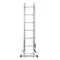 Лестница, 2 х 7 ступеней, алюминиевая, двухсекционная, Сибртех