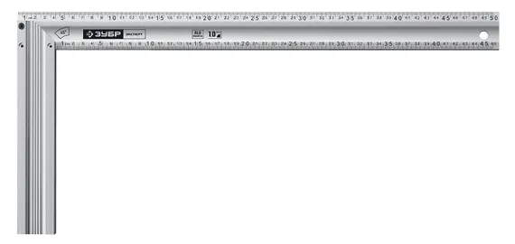 ЗУБР ЭКСПЕРТ 500 мм, жесткий столярный угольник, Профессионал (34392-50)