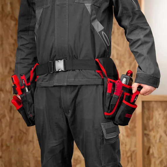 Сумка-пояс двойная, 20 карманов, держатель для молотка Matrix