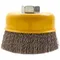Щетка для УШМ, 100 мм, "Чашка", витая нержавеющая проволока 0.3 мм, М14 Denzel