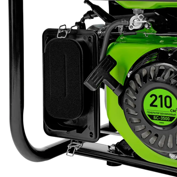 Генератор бензиновый БС-3500, 3.2 кВт, 230В, четырехтактный, 15 л, ручной стартер Сибртех