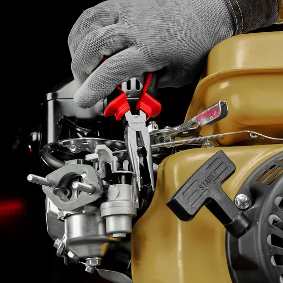 Длинногубцы прямые, 160 мм, хром-ванадий, двухкомпонентные рукоятки Matrix