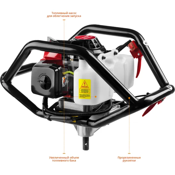 Мотобур (бензобур) ЗУБР ЗУБР d 60 - 300 мм, 71 см3, 2 оператора (МБ2-300)