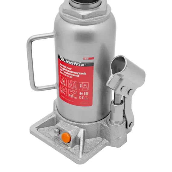 Домкрат гидравлический бутылочный, 12 т, h подъема 230-465 мм Matrix