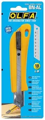 OLFA 18 мм, с авто фиксатором, нож с выдвижным лезвием, (OL-BN-AL)