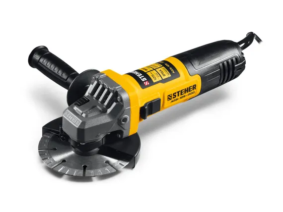 УШМ, (болгарка) электрическая, STEHER Компакт, d 125 мм, 800 Вт,  (AGS-125-800)