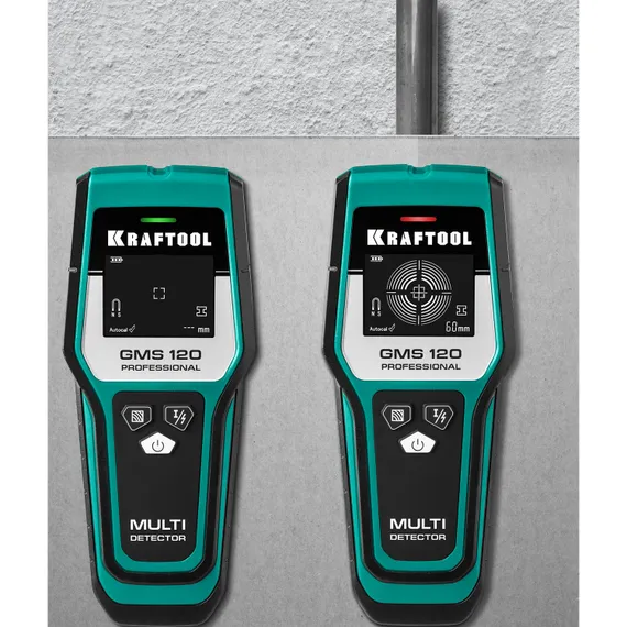 KRAFTOOL GMS-120, ЖК дисплей, универсальный детектор проводки (45298)