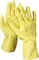 DEXX S, хозяйственно-бытовые, с х/б напылением, рифлёные, латексные перчатки (11201-S)