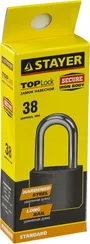 STAYER 38 мм, удлиненная дужка, навесной замок (37160-38-1)