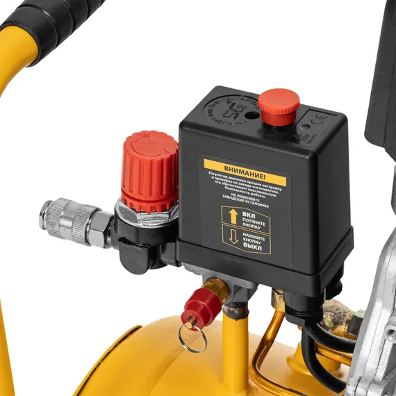 Компрессор воздушный DC1500/24, прямой привод, 1.5 кВт, 24 литра, 220 л/мин Denzel