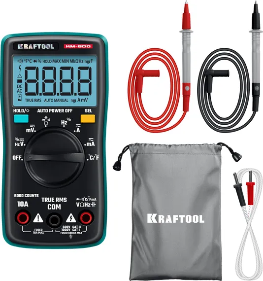 KRAFTOOL KM-600 цифровой мультиметр (59854)