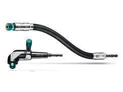 KRAFTOOL RIGHT ANGLE SET, 2 шт, 140 мм, 425 мм, набор: угловая ударная насадка + гибкий ударный адаптер (26778)