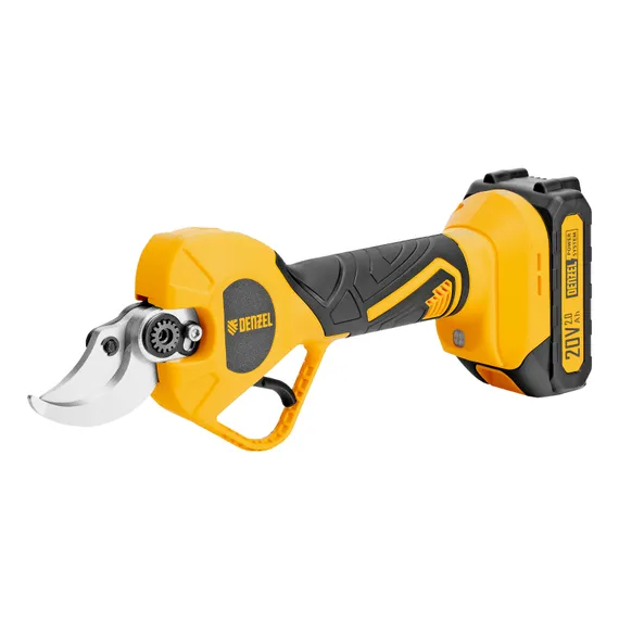 Секатор аккумуляторный, бесщет., CP-40BL, Li-Ion, 20 В, лезвия SK5 Denzel