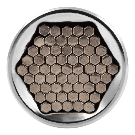 Головка торцевая многоразмерная 11-32 мм, под квадрат 1/2, CrV, хромированная Gross