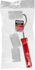 MIRAX ПОРОЛОН, 40 х 65 мм, бюгель 6 мм, 3 шубки + ручка, для водорастворимых ЛКМ, малярный валик в наборе (0363-06)